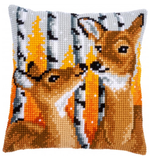 click here to view larger image of Deer Cushion (needlepoint kit)