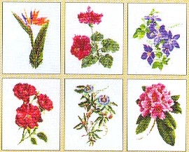 click here to view larger image of Flowers IV - 6 Designs (counted cross stitch kit)
