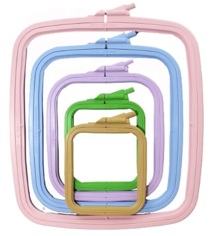 click here to view larger image of Nurge Rectangle Plastic Hoop - Pink  (accessory)
