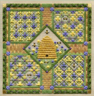 click here to view larger image of Bee-utiful Garden (counted canvas chart)