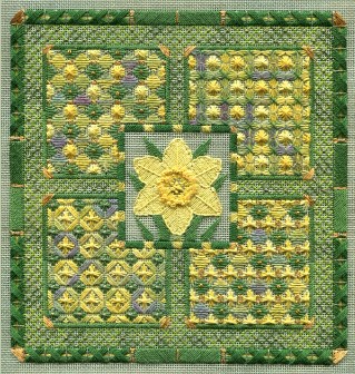 click here to view larger image of Daffodil Time w/Beads (counted canvas chart)