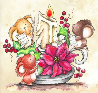 click here to view larger image of Candle Light Mice - Diane Carubia (chart)