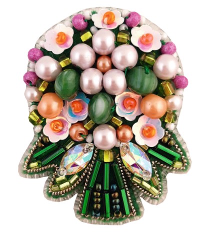 click here to view larger image of Brooch - Bouquet (bead kit)