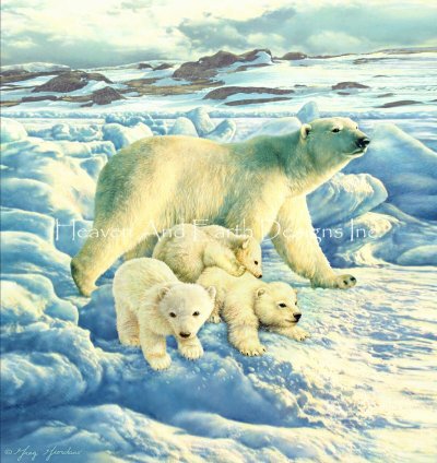 click here to view larger image of Polar Bear with Babies - Greg Giordano (chart)
