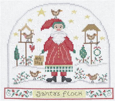 click here to view larger image of Santa's Flock Snow Globe - Gail Bussi (chart)