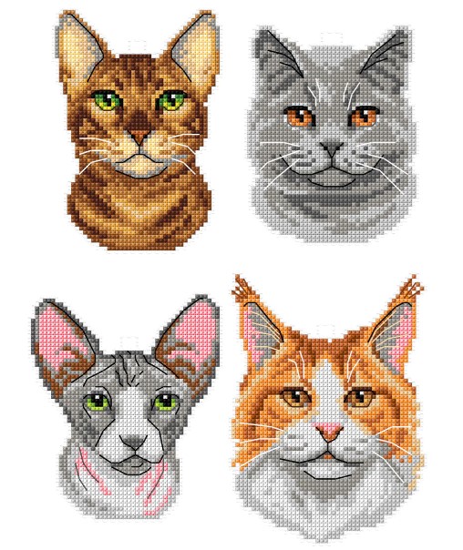 click here to view larger image of Cats  (counted cross stitch kit)