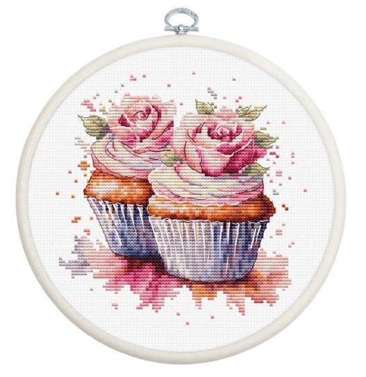 click here to view larger image of Cupcakes (counted cross stitch kit)