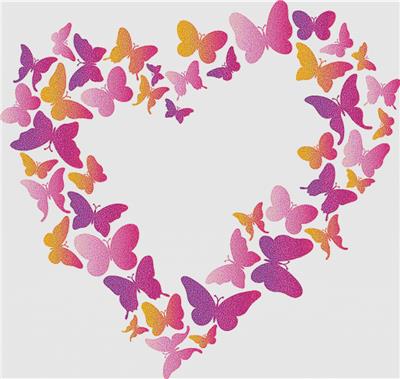 click here to view larger image of Cartoon Butterfly Heart (chart)