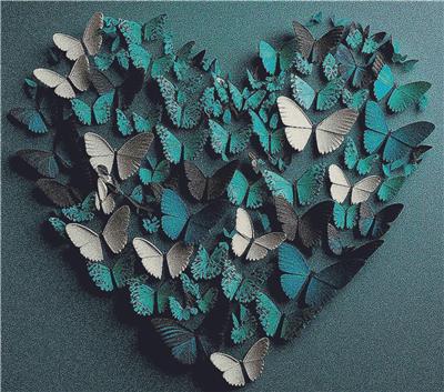 click here to view larger image of Paper Butterfly Heart (chart)