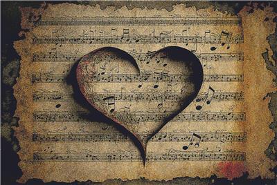 click here to view larger image of Heart and Music Parchment Paper (chart)