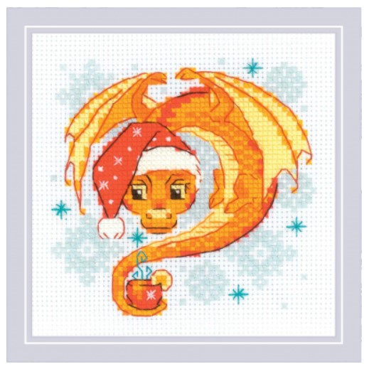click here to view larger image of Dragon Tea Time (counted cross stitch kit)