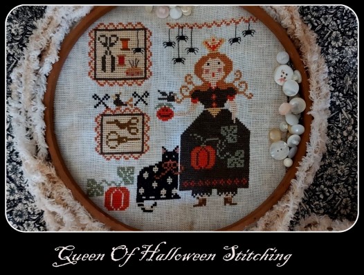 click here to view larger image of Queen of Halloween Stitching (chart)