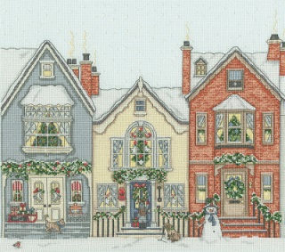 click here to view larger image of Snowy Street (counted cross stitch kit)