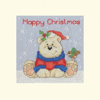 click here to view larger image of Polar Pals Card (counted cross stitch kit)