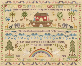 click here to view larger image of Heirloom Noah's Ark (counted cross stitch kit)