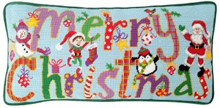 click here to view larger image of Merry Christmas (needlepoint kit)