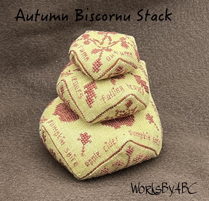 click here to view larger image of Autumn Biscornu Stack (chart)
