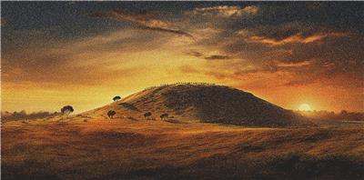 click here to view larger image of Sunset Behind a Hill (chart)