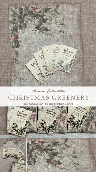 click here to view larger image of Fabric - Christmas Greenery - 30ct - 12.6 x 16in (fabric)