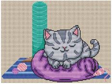click here to view larger image of Sleepy Kitty (chart)