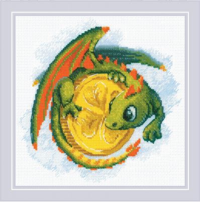 click here to view larger image of Good Luck Coin (counted cross stitch kit)