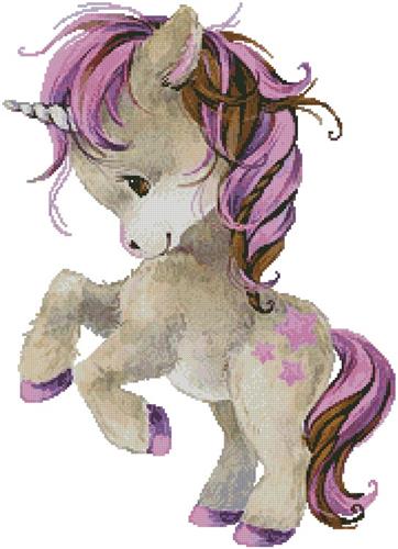 click here to view larger image of Cute Plum Unicorn (chart)