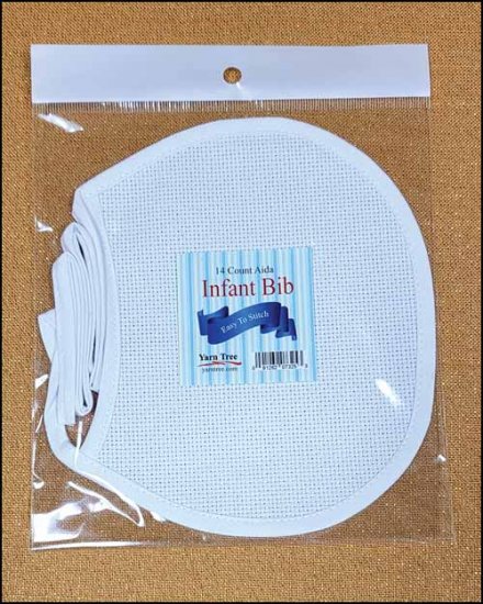 click here to view larger image of Infant Bib White w/White Trim (accessory)