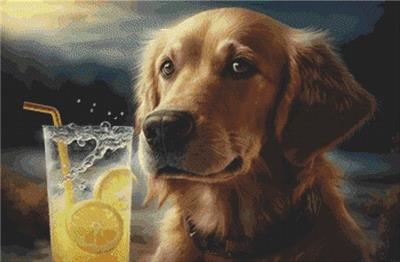 click here to view larger image of Thirsty Golden Retriever (chart)
