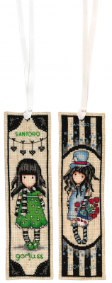 click here to view larger image of Gorjuss 2 Bookmarks (counted cross stitch kit)