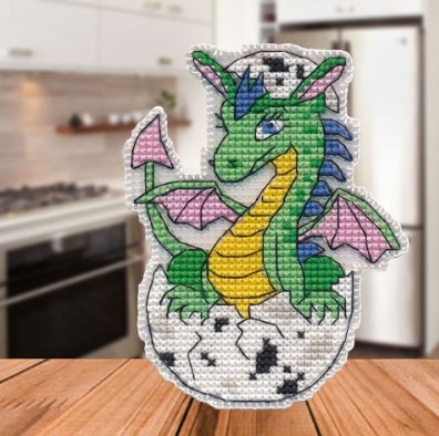 click here to view larger image of Dragon-2 Magnet (counted cross stitch kit)