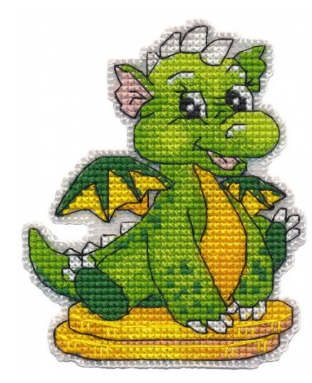 click here to view larger image of Dragon Magnet (counted cross stitch kit)