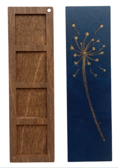 click here to view larger image of Wooden Box for Beads - Dandelion/Blue (accessory)