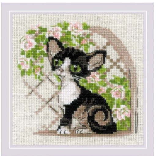click here to view larger image of Cornish Rex Kitten (counted cross stitch kit)