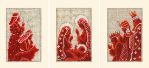 click here to view larger image of Bible Story - Greeting Cards (Set of 3) (counted cross stitch kit)
