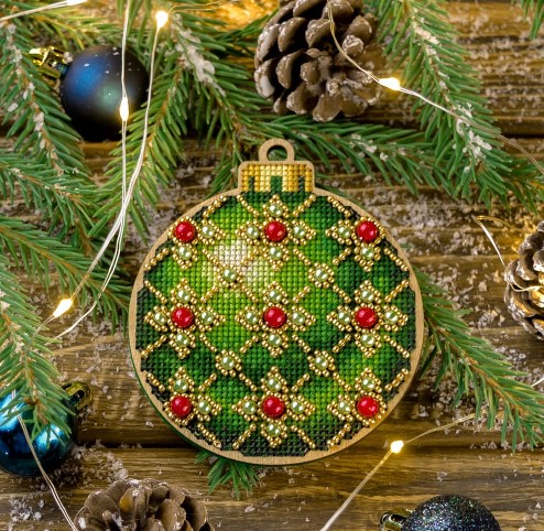 click here to view larger image of Cross Stitch Kit/Wood - FLW-007 (counted cross stitch kit)