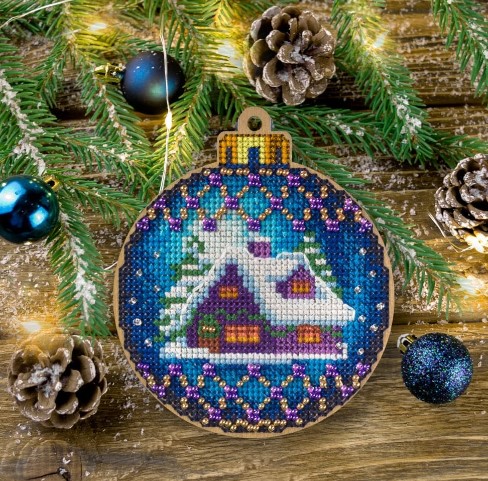 click here to view larger image of Cross Stitch Kit/Wood - FLW-019 (counted cross stitch kit)