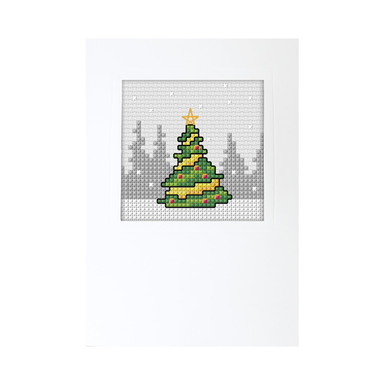 click here to view larger image of Card - Christmas Tree (counted cross stitch kit)