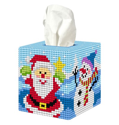 click here to view larger image of Tissue Box Cover - Winter Time (counted cross stitch kit)