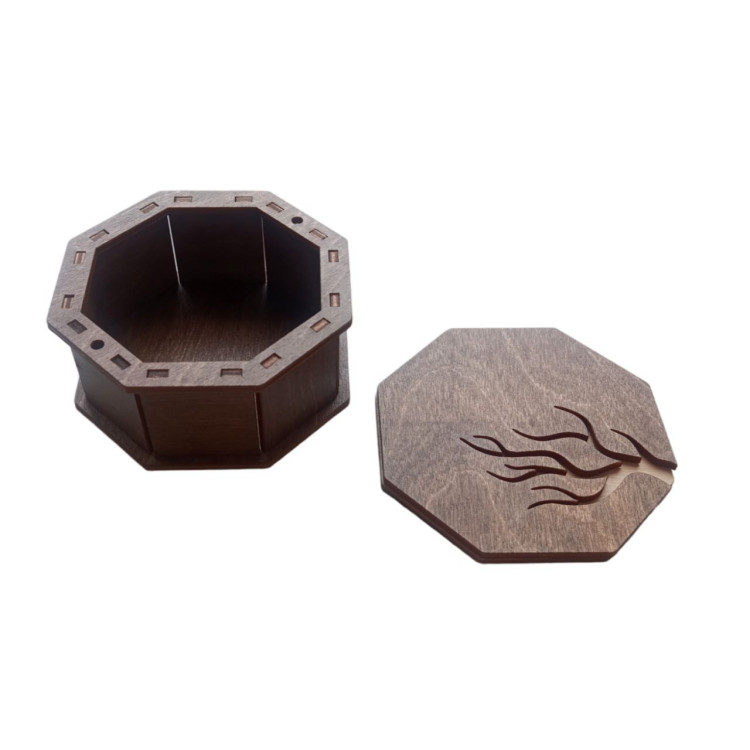 click here to view larger image of Wooden Box Octagonal - Tree (accessory)