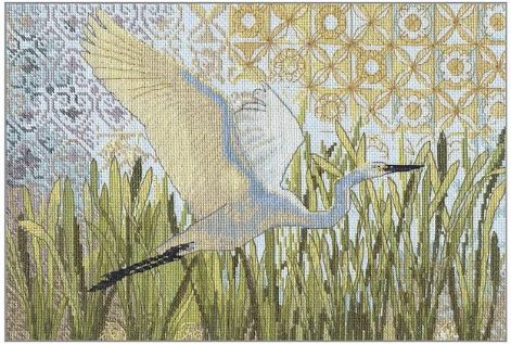 click here to view larger image of Egret in Flight (counted cross stitch kit)