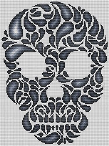 click here to view larger image of Skull Flourish Dark to Light (chart)