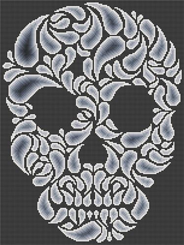 click here to view larger image of Skull Flourish Light to Dark  (chart)