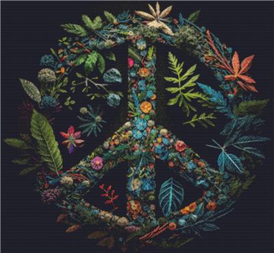 click here to view larger image of Floral Peace Symbol (chart)