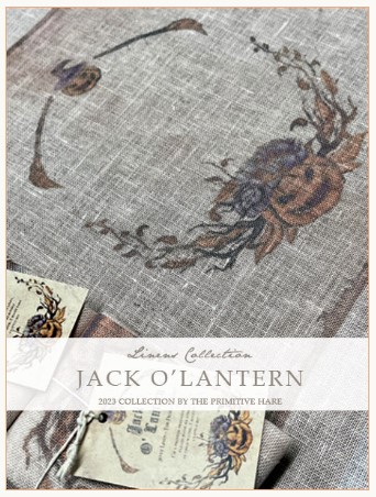 click here to view larger image of Jack O'Lantern 30ct Linen  (fabric)