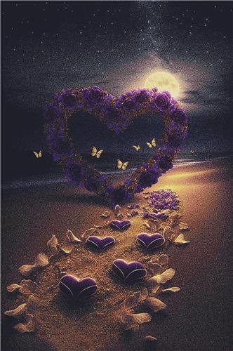 click here to view larger image of Glowing Heart on the Beach (chart)