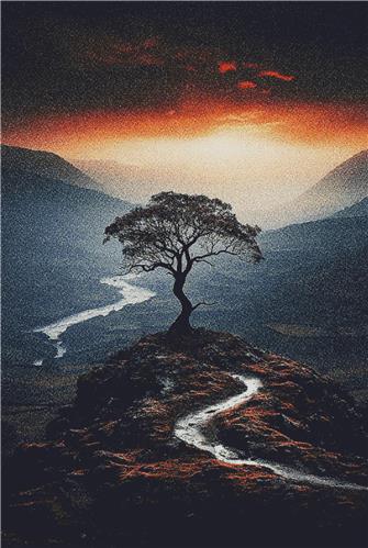 click here to view larger image of Lone Tree Sitting on a Hill (chart)