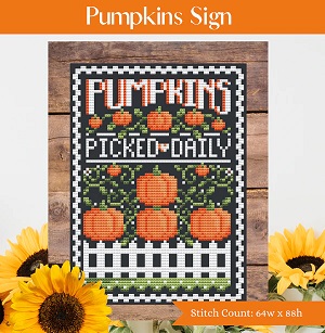 click here to view larger image of Pumpkins Sign (chart)