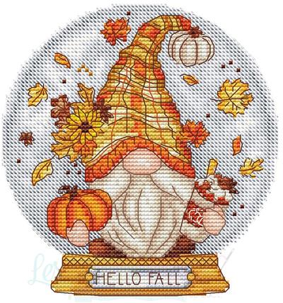 click here to view larger image of Snow Globe Fall Gnome (chart)