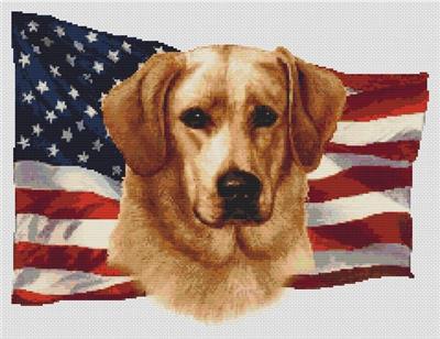 click here to view larger image of Patriotic Yellow Lab (chart)