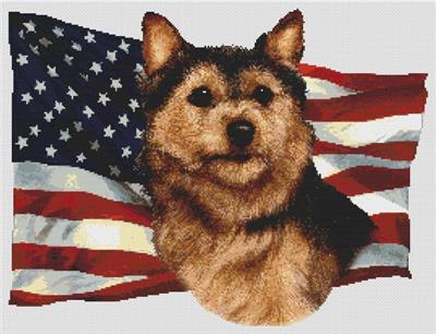 click here to view larger image of Patriotic Norwich Terrier  (chart)